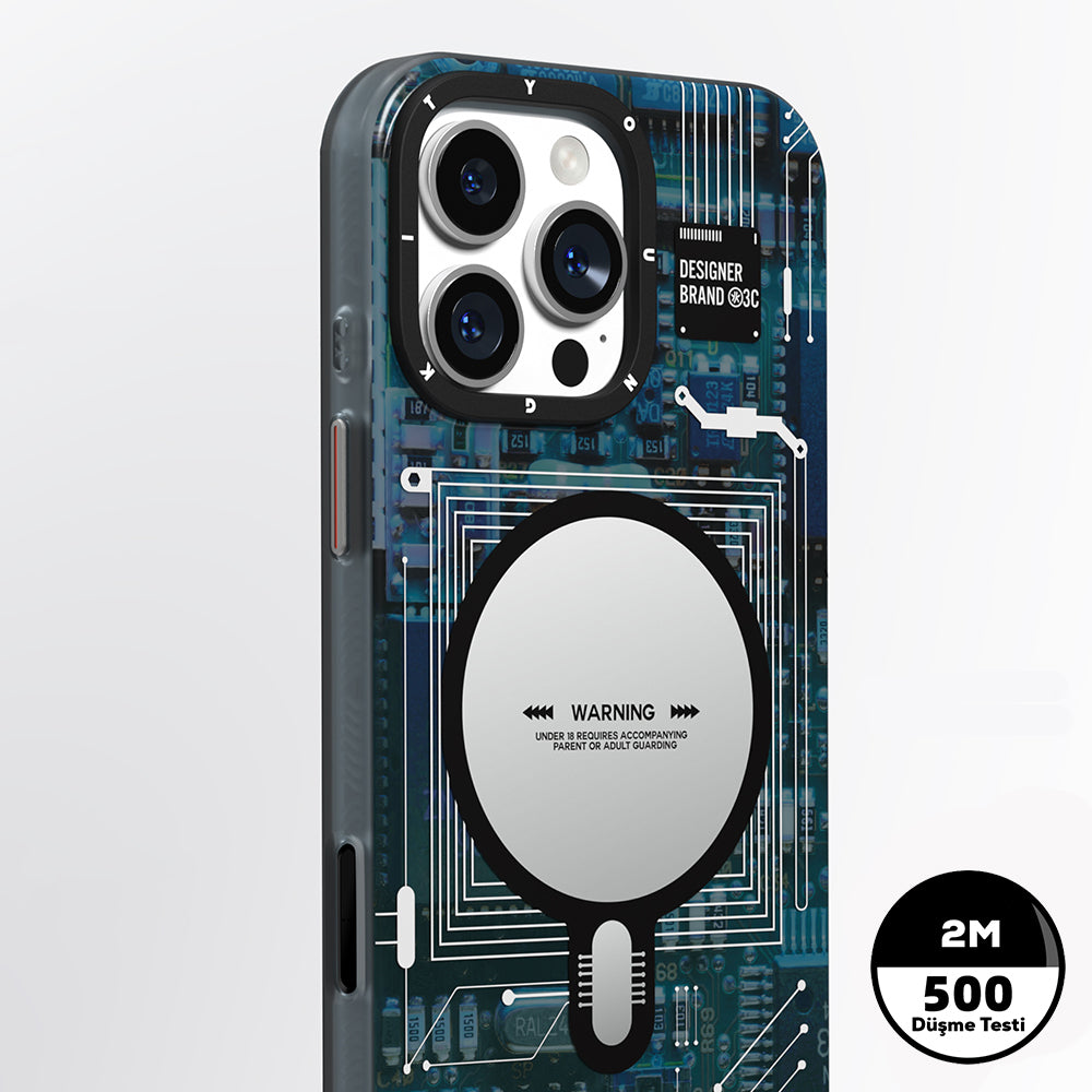 Youngkit Technology Serisi iPhone 16 Pro Max Kamera Denetim Butonlu M-safe Kılıf Youngkit Technology Serisi iPhone 16 Pro Max Kamera Denetim Butonlu M-safe Kılıf